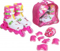 Роликовые коньки Onlitop 1231410 р.38-41 Pink green + защита