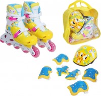 Роликовые коньки Onlitop 1231412 р.34-37 Yellow blue + защита