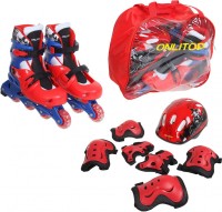 Роликовые коньки Onlitop 1231416 р.38-41 Red black + защита