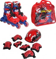 Роликовые коньки Onlitop 1231415 р.34-37 Red black + защита