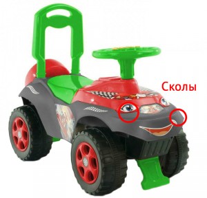 Каталка-толокар RT 013117/01К Автошка Formula Зеленая красная с дефектом
