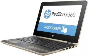 Ноутбук-трансформер HP Pavilion x360 11-u002ur (Pent N3710 1.6Ghz/11.6/4Gb/500Gb/HD Graphics/W10 Home 64/Gold) W7R41EA