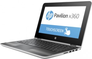 Ноутбук-трансформер HP Pavilion x360 11-u013ur (Cel N3060 1.6Ghz/11.6/4Gb/500Gb/HD Graphics 400/W 10 Home/Silver) 1HF61EA