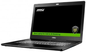 Ноутбук MSI WS72 6QI-201RU (Core i7 6700HQ/2.6Ghz/16Gb/17.3/1Tb+SSD128Gb/noDVD/W10Pro/Black) 9S7-177625-201