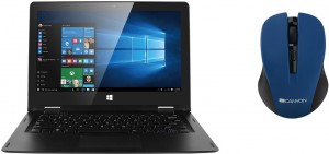 Ноутбук-трансформер Prestigio Ecliptica 13 (Z8300 1.8Ghz/13.3/2Gb/SSD32Gb/HDG/W10Home/Grey) PNT10130CEDG + мышь CNE-CMSW1BL