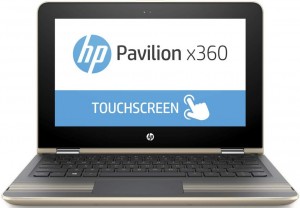 Ноутбук-трансформер HP Pavilion 11-u008ur x360 (Pent N3710 1.6Ghz/11.6/4Gb/500Gb/HD Graphics 405/W10 Home/Gold) Y5K45EA