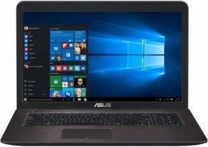 Ноутбук Asus X756UV-TY179T (Core i5-6198DU 2.3GHz/17.3/8Gb/1Tb/DVD-RW/GT920MX/W10 Home64) 90NB0C71-M02020