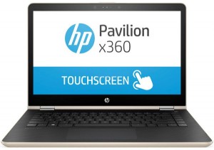 Ноутбук-трансформер HP Pavilion x360 14-ba104ur (Core i5 8250U 1.6Ghz/14/6Gb/1Tb+SSD128Gb/GT 940MX/W10H64/Gold) 2PQ11EA