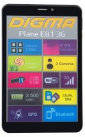 Планшетный компьютер Digma Plane E8.1 (MT8321/1.3/1Gb/8Gb/3G/WiFi/BT/2Mpix/0.3Mpix/GPS/Android 5.1/dark blue) PS8081MG