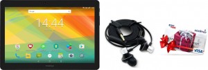 Планшетный компьютер Prestigio Grace 3101 16Gb LTE Black 6 + Canyon CNA-SEP01B + карта VISA номинал 300 рублей