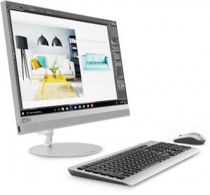 Моноблок Lenovo IdeaCentre AIO 520-24IKL (Core i5 7400T 2.4Ghz/23.8/4Gb/1Tb+SSD16Gb/DVD/HD Graphics 630/W10Home64)