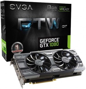 Видеокарта EVGA GeForce GTX 1080 1607Mhz PCI-E 3.0 8192Mb 10000Mhz 256 bit DVI HDMI HDCP FTW (08G-P4-6284-KR)