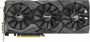 Видеокарта Asus GeForce GTX 1080 1695Mhz 8192Mb 11010Mhz 256bit DVI 2xHDMI HDCP (ROG-STRIX-GTX1080-O8G-11GBPS)