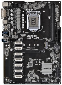 Материнская плата ASRock H110 Pro BTC Plus