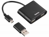 USB-Хаб Hama OTG/microUSB Black