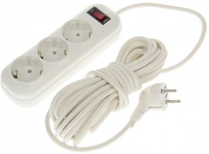 Сетевой фильтр Tundra 3 розетки 7 м White