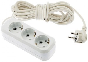 Сетевой фильтр Tundra 3 розетки 5 м без выкл. White