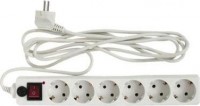 Сетевой фильтр BURO  6 розеток 3 м 2 USB BU-SP3_USB/W