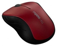 Оптическая светодиодная мышь Rapoo 3000p Red USB