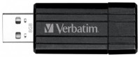 Флешка USB 2.0 Verbatim Pinstripe 8Gb Black