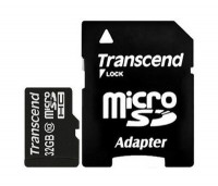Карта памяти Transcend microSDHC 32Gb Class 10 + adapter TS32GUSDHC10