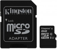 Карта памяти Kingston 8GB microSDHC Class 10 (SDC10G2/8GB)