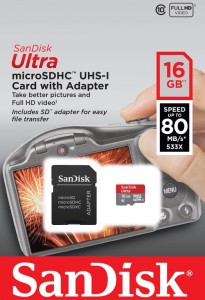 Карта памяти SanDisk (microSD Class 16Gb 10 Ultra Android 80Mb/s (SDSQUNC-016G-GN6MA)