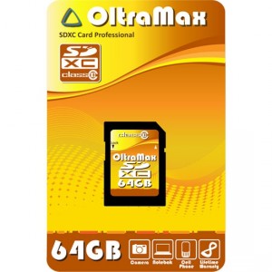 Карта памяти OltraMax SDXC 64Gb Class 10