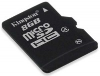 Карта памяти Kingston microSDHC 8Gb Class 4