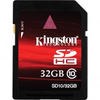 Карта памяти Kingston SDHC 32Gb Class 10