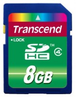 Карта памяти Transcend SDHC 8Gb Class 4