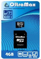 Карта памяти OltraMax MicroSDHC 4GB Class 4