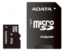 Карта памяти A-Data microSDHC 16Gb Class 10 + adapter