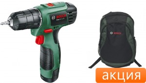 Дрель-шуруповерт Bosch EasyDrill 1200 06039A210B + Рюкзак Bosch