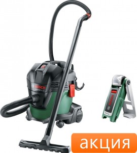 Пылесос Bosch UniversalVac 15 06033D1100 + Фонарь Bosch WorkLight