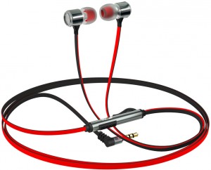 Проводная гарнитура InterStep BW Metal Black red