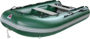 Моторно-гребная надувная лодка Yukona 330 TS Green без пайола