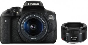 Фотоаппарат Canon EOS 750D Kit 18-55 IS STM + EF 50mm f/1.8 STM