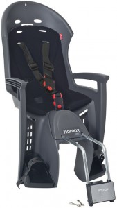 Детское велокресло Hamax 552033 Smiley W/Lockable Bracket Grey black