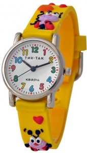 Детские часы Тик-так Н101-2 Желтые божьи коровки