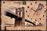Настенные часы Таис 000591/BC120515/1 Ретро/Бруклинский мост