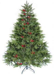 Новогодняя ёлка Max Christmas литая Московская с шишками и калиной АкМ 120 см