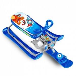 Снегокат RT Русские узоры Penguin Sport 2 Эксклюзив синий