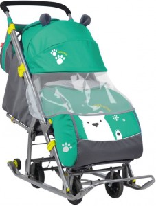 Санки-коляска Nika Ника детям НД-7 Bear Green