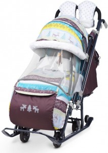 Санки-коляска Nika детям 7-3 Scandinavian turquoise