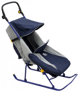 Санки-коляска Nika Тимка 2 Plus Navy grey