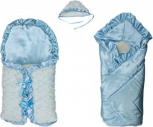 Комплект на выписку Leader Kids 128012 Розы Blue