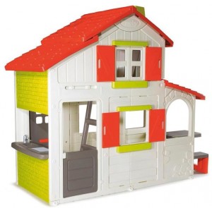 Пластиковый домик Smoby 2х этажный коттедж для друзей 320023