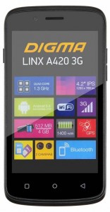 Смартфон Digma Linx A420 3G Black