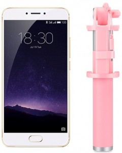 Смартфон Meizu MX6 32Gb Gold white + монопод MZU-Pod Pink